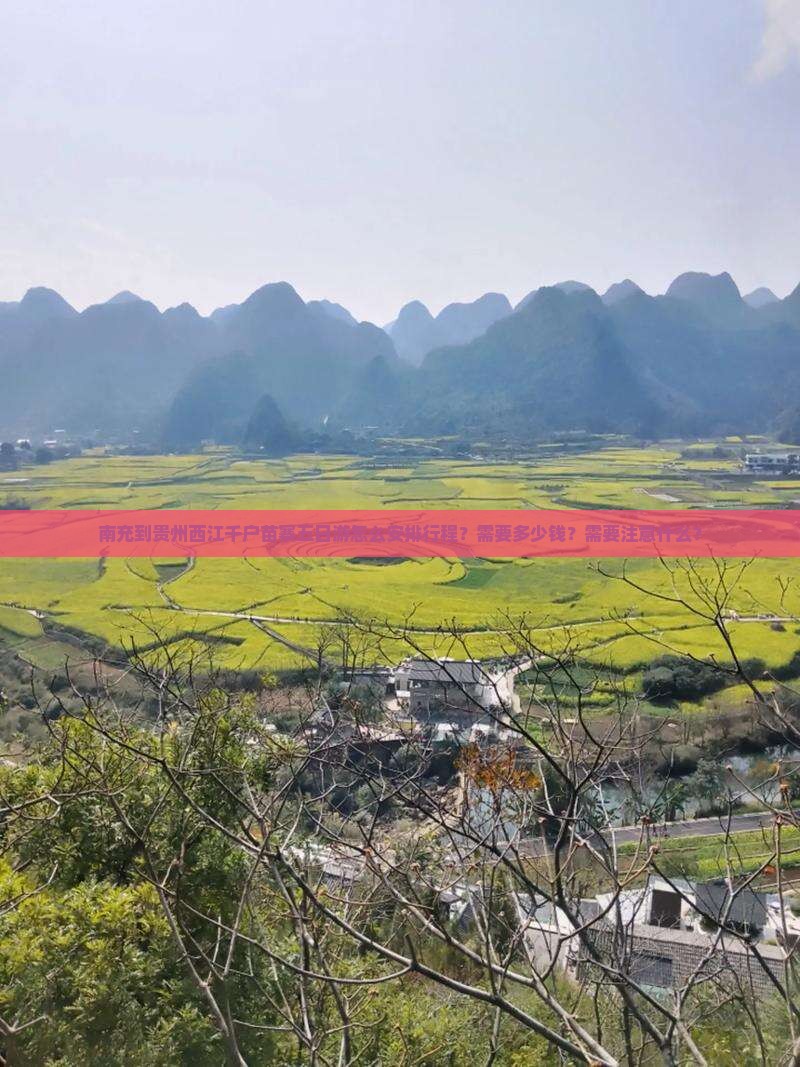 南充到贵州西江千户苗寨五日游怎么安排行程？需要多少钱？需要注意什么？
