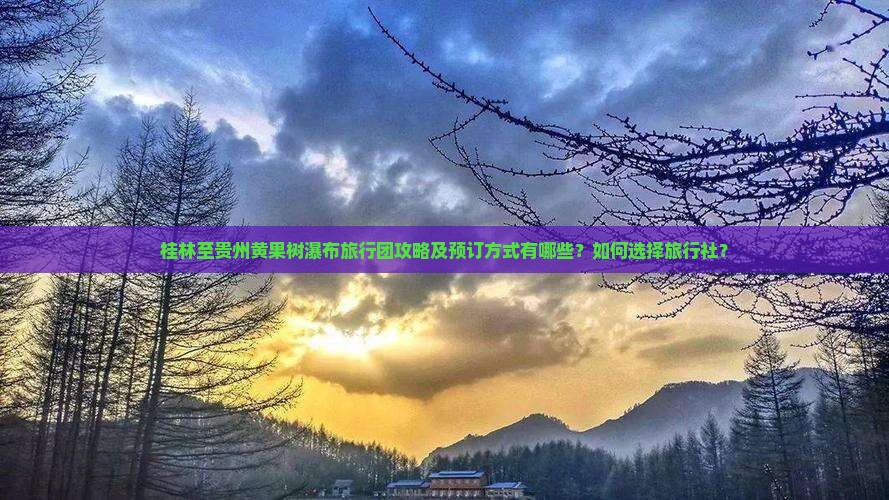 桂林至贵州黄果树瀑布旅行团攻略及预订方式有哪些？如何选择旅行社？