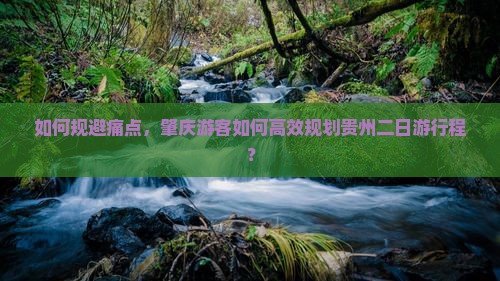 如何规避痛点，肇庆游客如何高效规划贵州二日游行程？