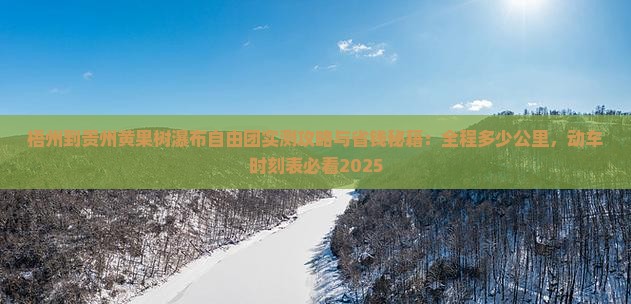 梧州到贵州黄果树瀑布自由团