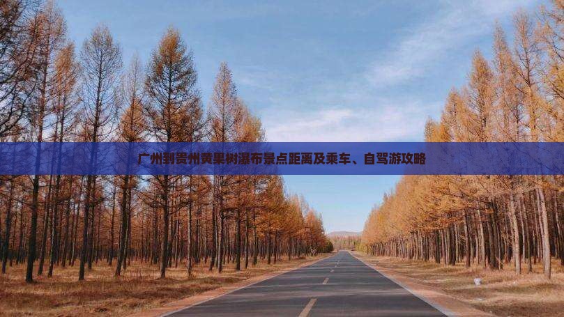 广州到贵州黄果树瀑布景点距离及乘车、自驾游攻略