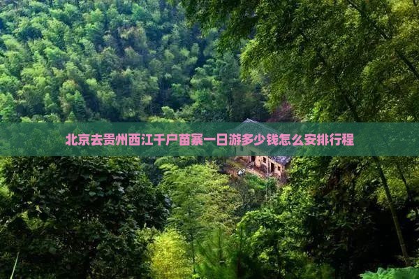 北京去贵州西江千户苗寨一日游多少钱怎么安排行程