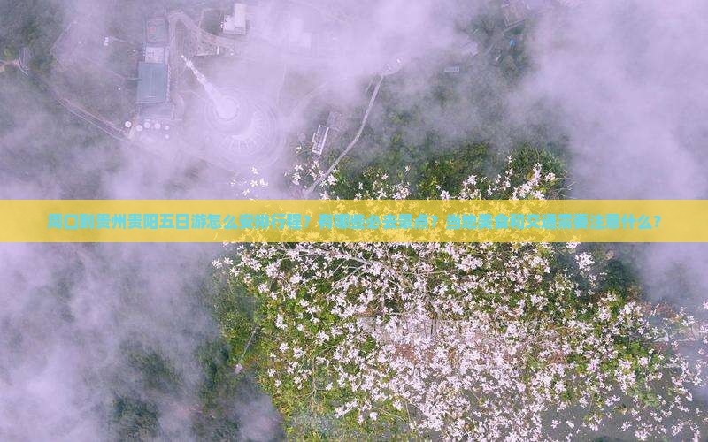 周口到贵州贵阳五日游怎么安排行程？有哪些必去景点？当地美食和交通需要注意什么？