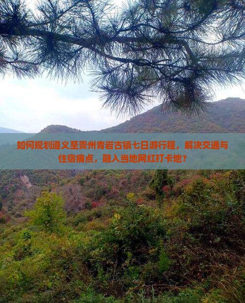 如何规划遵义至贵州青岩古镇七日游行程，解决交通与住宿痛点，融入当地网红打卡地？