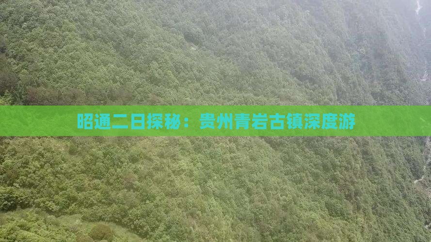 昭通二日探秘：贵州青岩古镇深度游