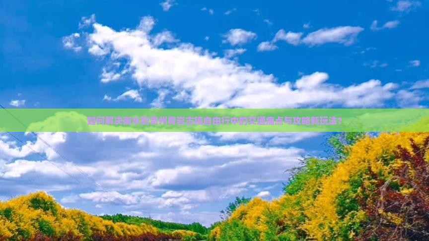 如何解决衡水到贵州青岩古镇自由行中的交通痛点与攻略新玩法？