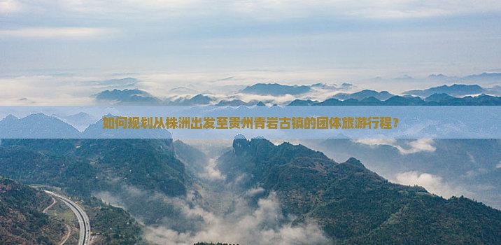 如何规划从株洲出发至贵州青岩古镇的团体旅游行程？
