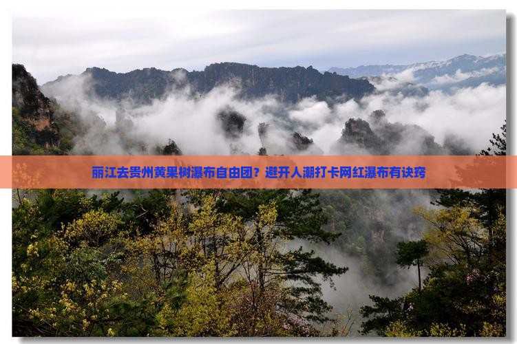 丽江去贵州黄果树瀑布自由团？避开人潮打卡网红瀑布有诀窍
