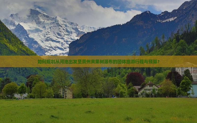 如何规划从河池出发至贵州黄果树瀑布的团体旅游行程与预算？