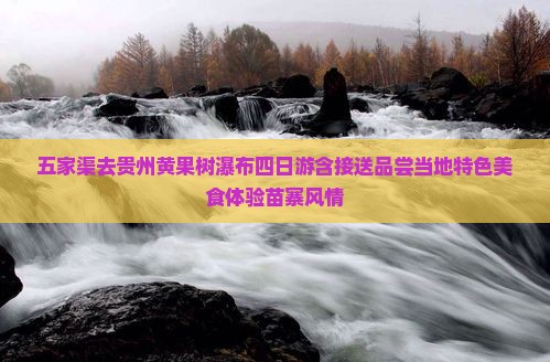 五家渠去贵州黄果树瀑布四日游含接送品尝当地特色美食体验苗寨风情