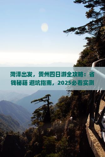 菏泽到贵州四日游