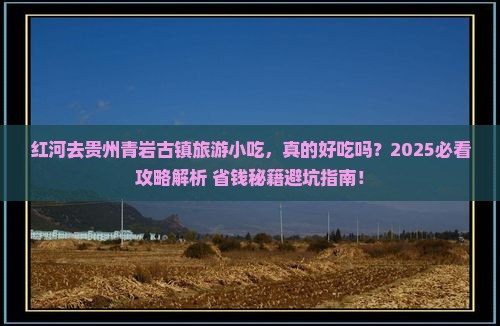 红河去贵州青岩古镇旅游小吃