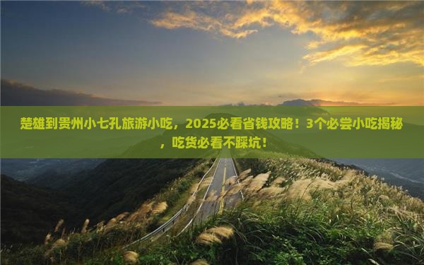 楚雄到贵州小七孔旅游小吃