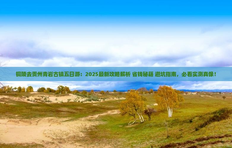 铜陵去贵州青岩古镇五日游