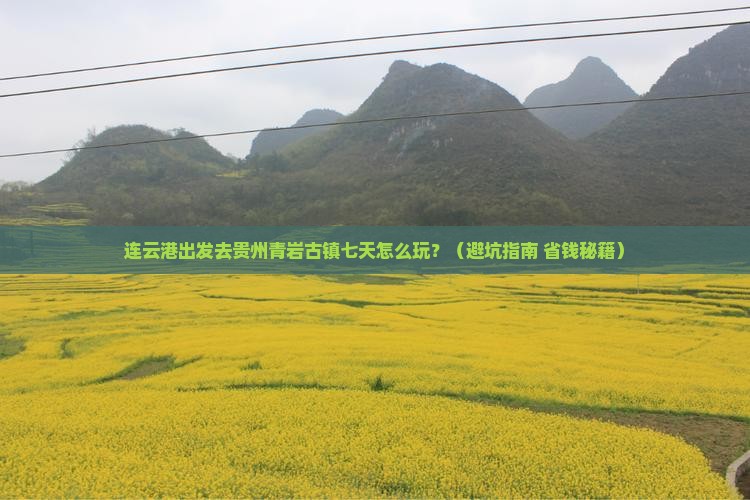 连云港去贵州青岩古镇七日游