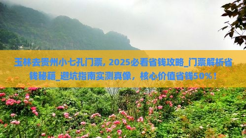 玉林去贵州小七孔门票