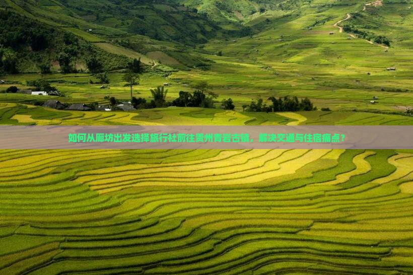 如何从廊坊出发选择旅行社前往贵州青岩古镇，解决交通与住宿痛点？