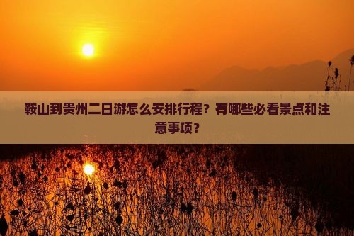 鞍山到贵州二日游怎么安排行程？有哪些必看景点和注意事项？