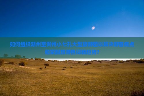 如何组织湖州至贵州小七孔大型旅游团以解决游客痛点和紧跟旅游热词新趋势？