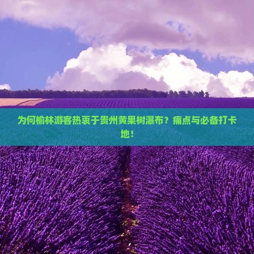 为何榆林游客热衷于贵州黄果树瀑布？痛点与必备打卡地！