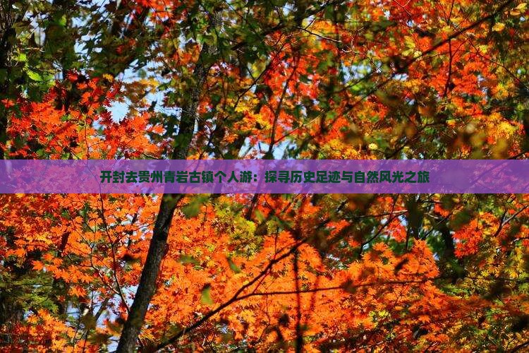 开封去贵州青岩古镇个人游:探寻历史足迹与自然风光之旅 开封去贵州青岩古镇个人游:探寻历史足迹与自然风光之旅