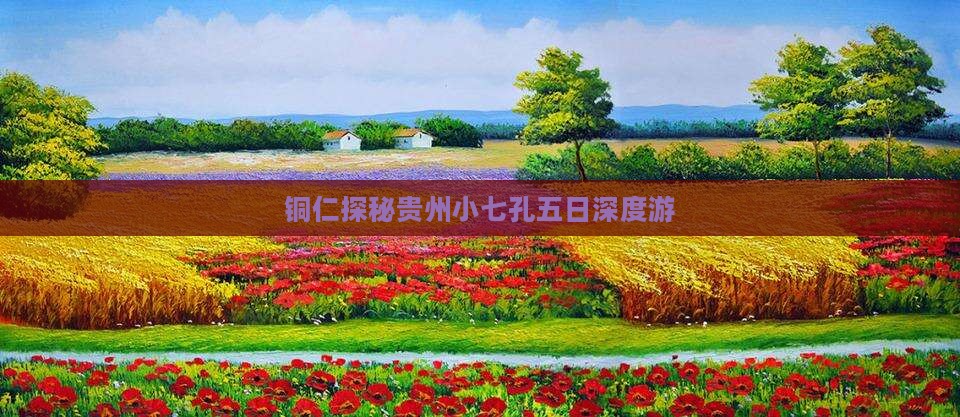 铜仁探秘贵州小七孔五日深度游
