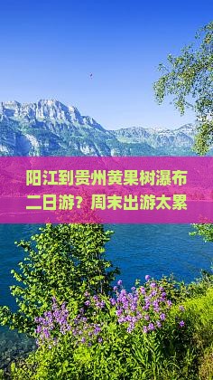 阳江到贵州黄果树瀑布二日游？周末出游太累了，有高铁直达吗？