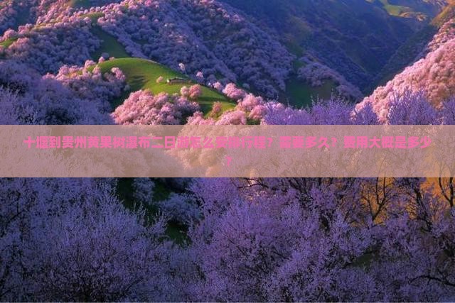 十堰到贵州黄果树瀑布二日游怎么安排行程？需要多久？费用大概是多少？