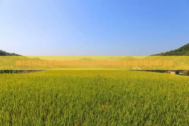 博尔塔拉去贵州贵阳哪里玩遵义重庆黄果树贵阳青岩古镇双动5日游