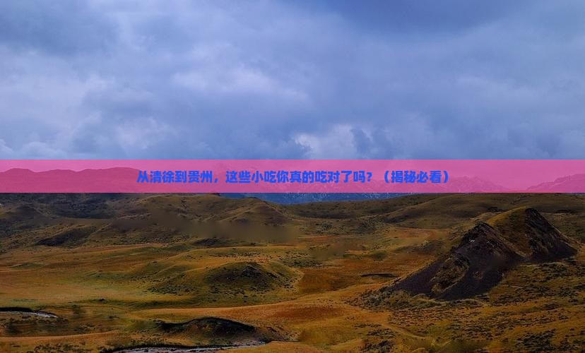 清徐到贵州旅游小吃
