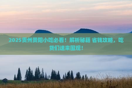 中山去贵州贵阳旅游小吃