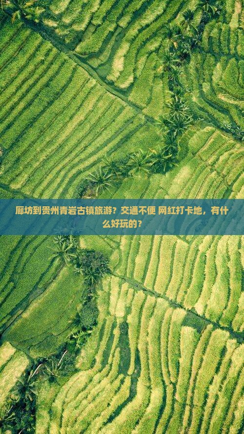 廊坊到贵州青岩古镇旅游？交通不便+网红打卡地，有什么好玩的？