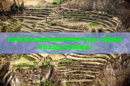 如何在萍乡出发轻松畅游贵州热门景点？有哪些高性价比玩法与隐藏痛点？