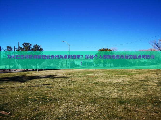 为何巴音郭楞游客独爱贵州黄果树瀑布？探秘个人游新潮流背后的痛点与热词！