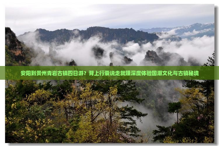 安阳到贵州青岩古镇四日游？背上行囊说走就赚深度体验国潮文化与古镇秘境