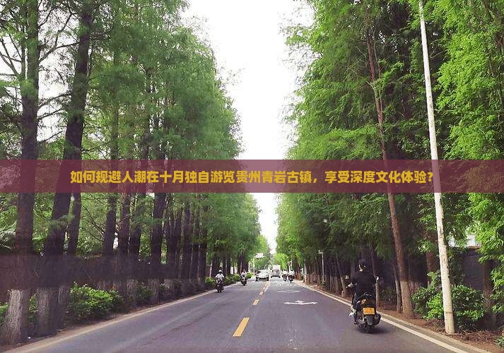如何规避人潮在十月独自游览贵州青岩古镇，享受深度文化体验？