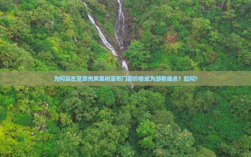 为何崇左至贵州黄果树瀑布门票价格成为游客痛点？如何?