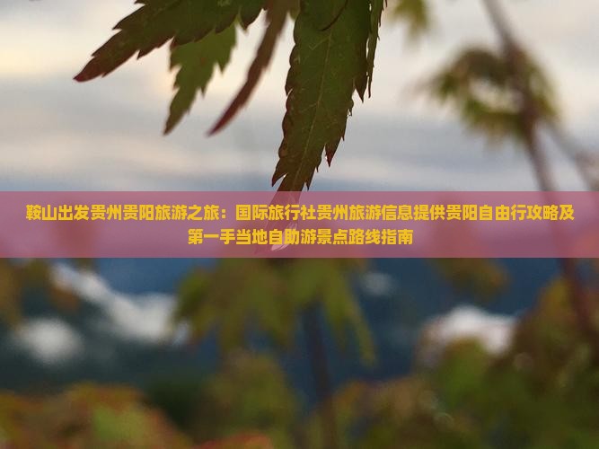鞍山出发贵州贵阳旅游之旅：国际旅行社贵州旅游信息提供贵阳自由行攻略及第一手当地自助游景点路线指南