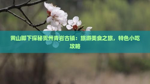 黄山脚下探秘贵州青岩古镇:旅游美食之旅,特色小吃攻略 黄山脚下探秘贵州青岩古镇:旅游美食之旅,特色小吃攻略