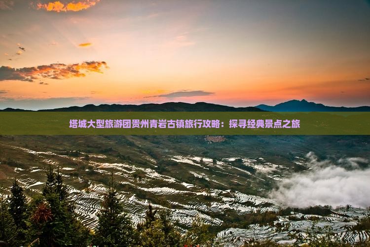 塔城大型旅游团贵州青岩古镇旅行攻略：探寻经典景点之旅