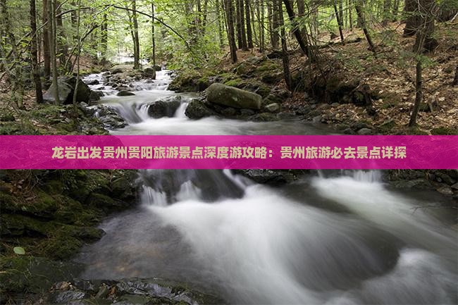 龙岩出发贵州贵阳旅游景点深度游攻略：贵州旅游必去景点详探