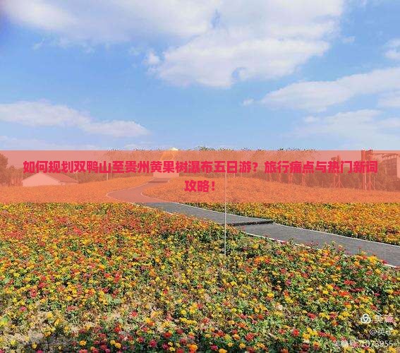 如何规划双鸭山至贵州黄果树瀑布五日游？旅行痛点与热门新词攻略！