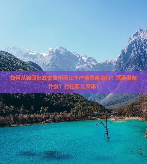 如何从绵阳出发去贵州西江千户苗寨自由行？需要准备什么？行程怎么安排？