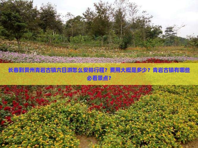 长春到贵州青岩古镇六日游怎么安排行程？费用大概是多少？青岩古镇有哪些必看景点？