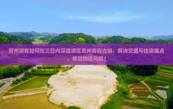 苏州游客如何在三日内深度游览贵州青岩古镇，解决交通与住宿痛点，体验地道风情？
