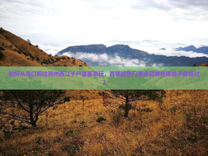 如何从海口前往贵州西江千户苗寨游玩，有哪些热门景点和特色体验不容错过？