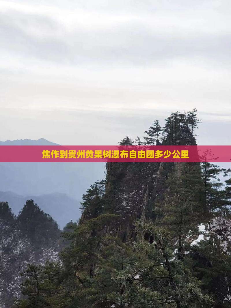 焦作到贵州黄果树瀑布自由团多少公里