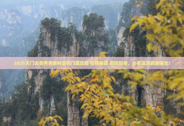 天门去贵州黄果树瀑布门票