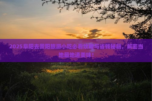 阜阳去贵州贵阳旅游小吃