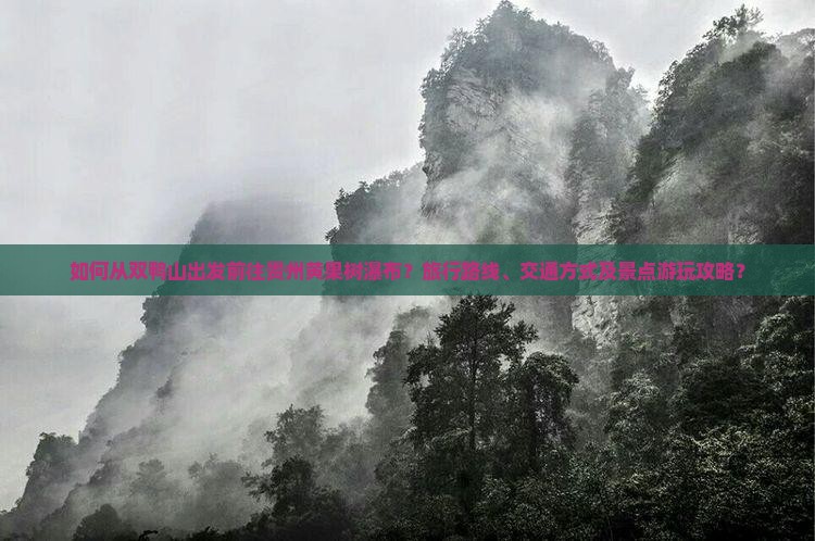 如何从双鸭山出发前往贵州黄果树瀑布？旅行路线、交通方式及景点游玩攻略？